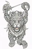 belizean jaguar warrior tattoo design idea