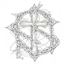 chain broken by a cross tattoo design idea