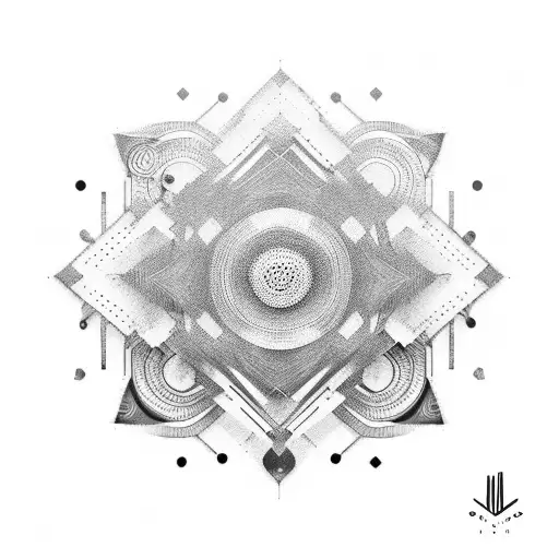 A minimalist tattoo of a vinyl record with soundwaves coming out of it tattoo design idea