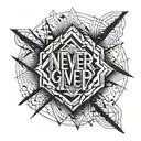Never give up tattoo design idea