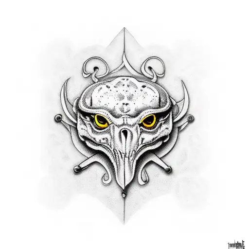 rana humana fuerte con armadura tattoo design idea