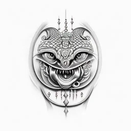 rana humana tattoo design idea