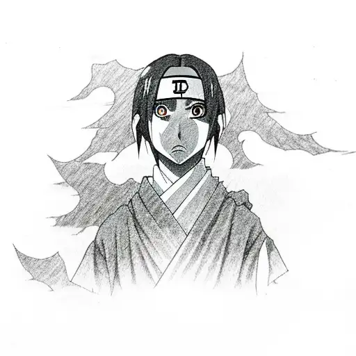 itachi uchiha from naruto tattoo design idea