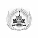 muscular robber in a tractor tattoo design idea