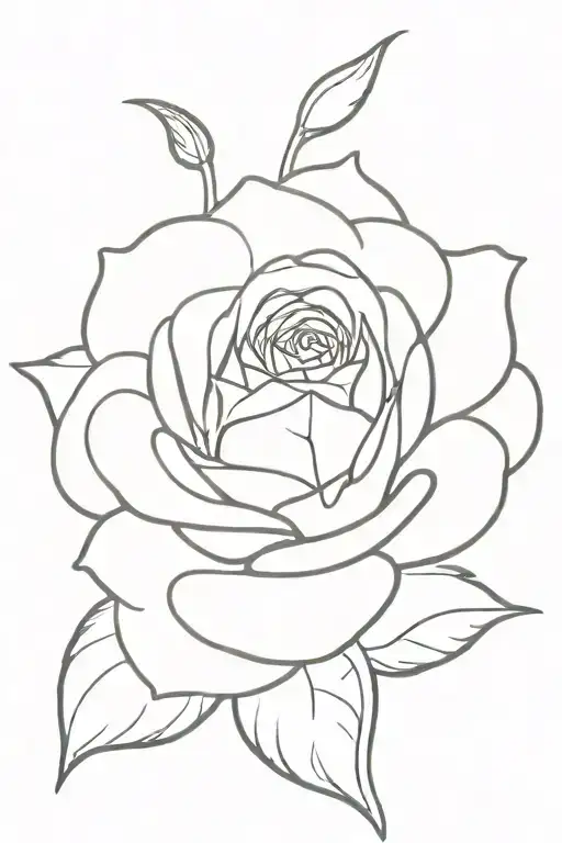 jose as a stem rose tattoo design idea
