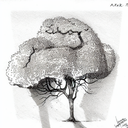 oak tree with two season with a Climber and a wanderer tattoo design idea