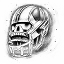 attacking Titan with a Footbal helmet tattoo design idea