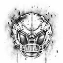 attacking Titan with a Footbal helmet tattoo design idea
