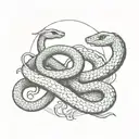 Virgo and snake tattoo design idea