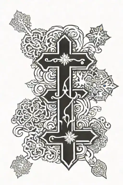 orthodox cross tattoo tattoo design idea