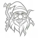 old school runescape gnome tattoo design idea