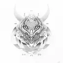 R caracter very stylish tattoo design idea