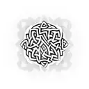 celtic pattern around a square sample QR code tattoo design idea