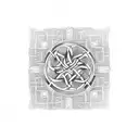 celtic pattern around a square sample QR code tattoo design idea