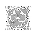 celtic pattern around a square sample QR code tattoo design idea