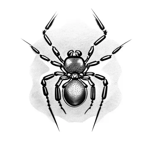 black widow spider tattoo design idea