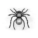 black widow spider walking on web tattoo design idea