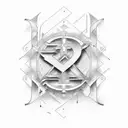 alphabet M  tattoo design idea