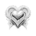 three pixel hearts and half heart left tattoo design idea