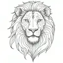 lion's head with open mouth tattoo design idea
