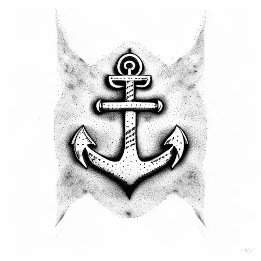 anchor and Numbers 892 tattoo design idea