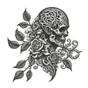 Depression depicted tattoo design idea