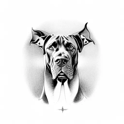 Great Dane, Doberman, Cane Corso, and Rottweiler. All black. Tattoo. Make the dogs look serious. tattoo design idea