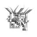 minotaur and a maze tattoo design idea