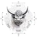 minotaur and a maze tattoo design idea