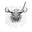 minotaur and a maze tattoo design idea