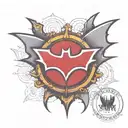 red Batman logo  tattoo design idea