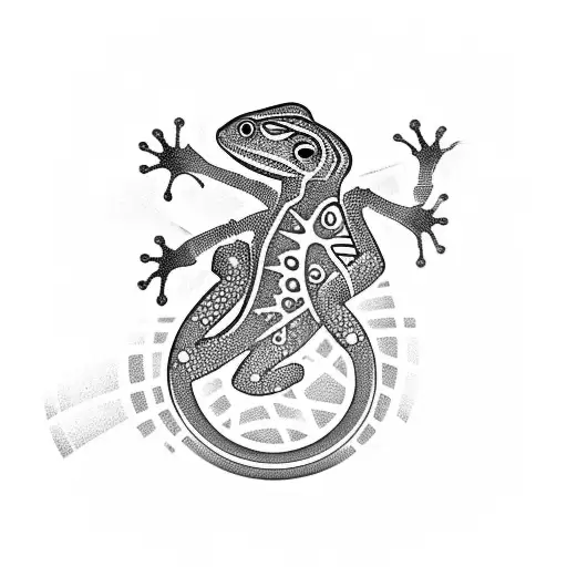 Gecko tattoo design idea