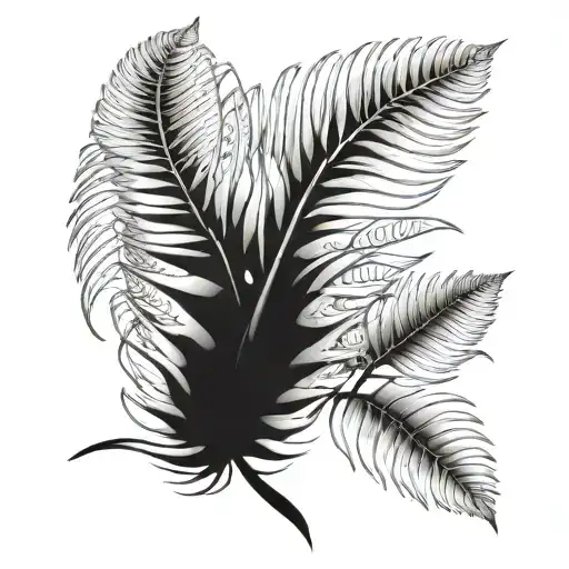 nz silver fern leaf tattoo design idea