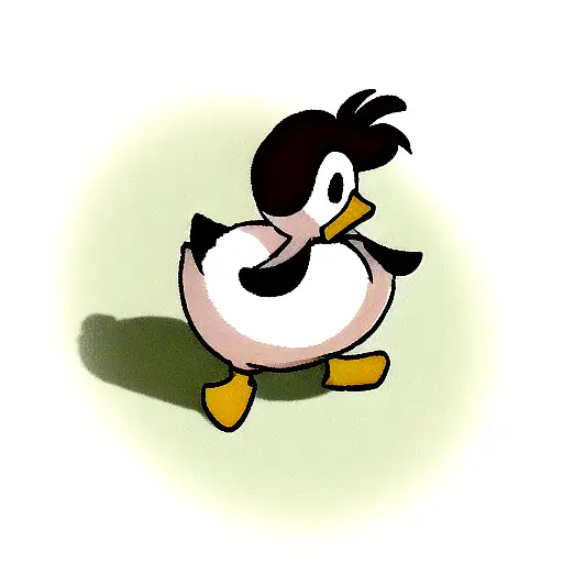 duck with a had tattoo design idea