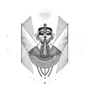 traditional egyption thoth God  tattoo design idea