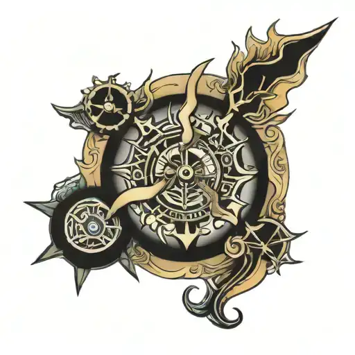 sun voyager tattoo design idea