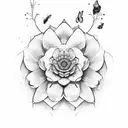 flowers and butterflies with words beautifully imperfect tattoo design idea
