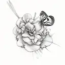 flowers and butterflies with words beautifully imperfect tattoo design idea