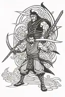 Samurai Jack vs Me tattoo design idea