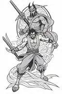 Samurai Jack vs Me tattoo design idea