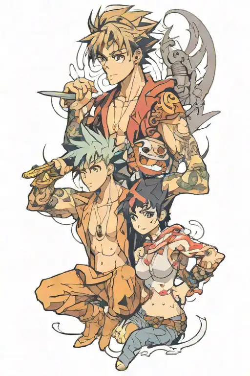 Justin and Nattanicha tattoo design idea