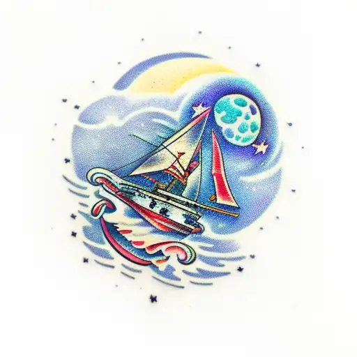 Moon tattoo design idea