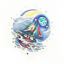 Moon tattoo design idea