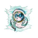 Moon tattoo design idea