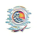 Moon tattoo design idea