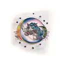 Moon tattoo design idea