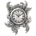 broke rolex clock tattoo design idea