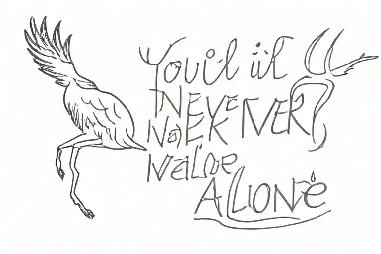You'll never walk alone tattoo design idea