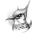 mockingbird with quote tattoo design idea