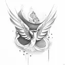 mockingbird with quote tattoo design idea